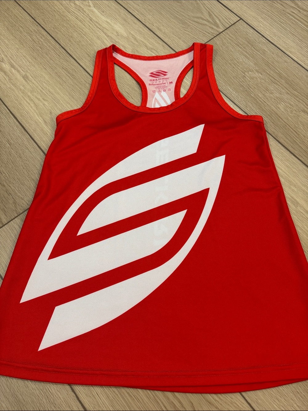 Selkirk Pickleball Logo Graphic Tank Top Sz M Sporty Red White
